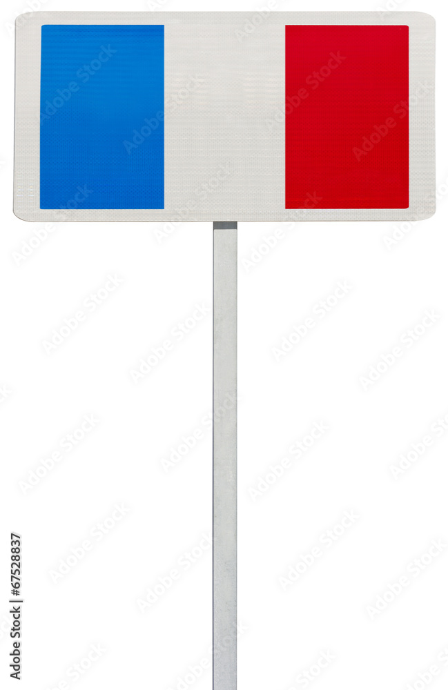 drapeau français sur panneau de signalisation drapeau français sur panneau de signalisation