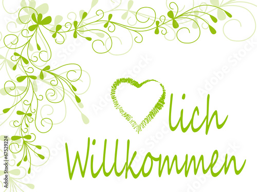 herzlich willkommen, floral,empfang,begrüssung,willkommen