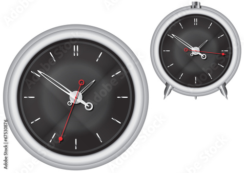 Wanduhr und Wecker