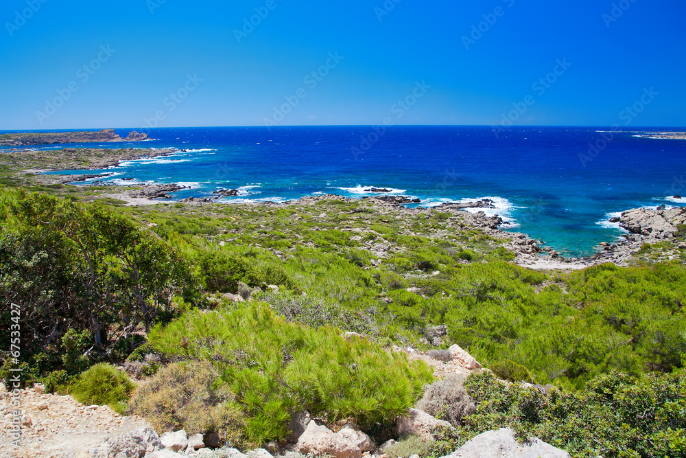 coastline at the south-west Crete