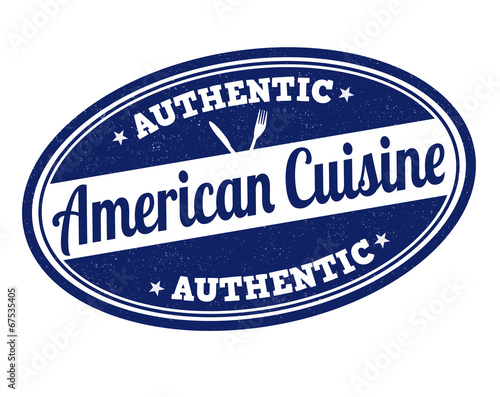 American cuisine stamp