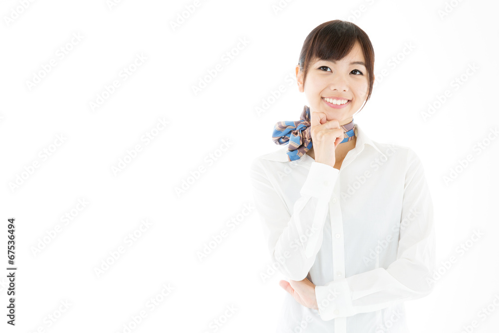 portrait of asian businesswoman on white background portrait of asian businesswoman on white background