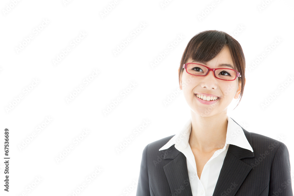 portrait of asian businesswoman on white background portrait of asian businesswoman on white background