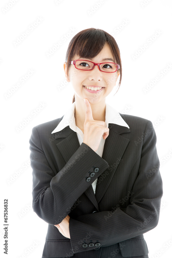 portrait of asian businesswoman on white background portrait of asian businesswoman on white background