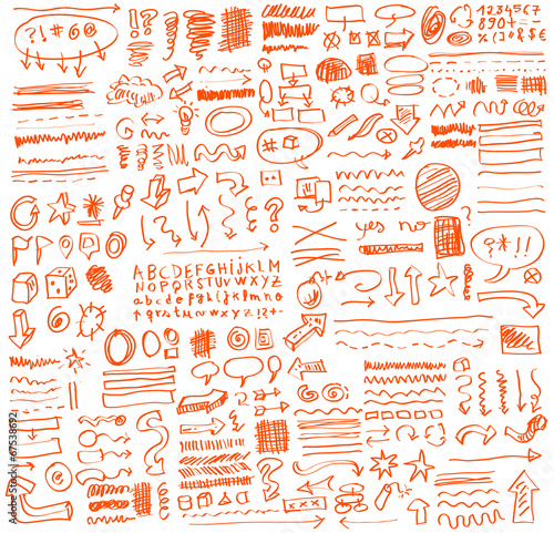 Set of graphic signs.
