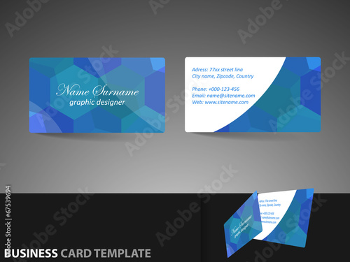 Modern professional business card template, visiting card