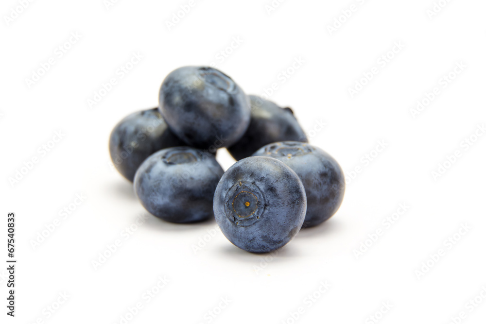 Fresh ripe blueberries isolated on white Fresh ripe blueberries isolated on white