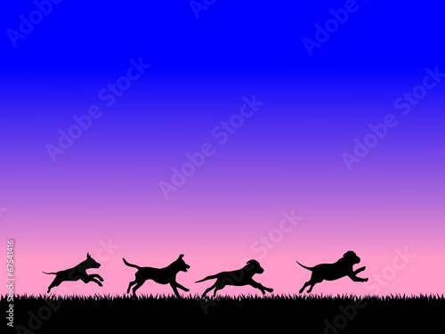 running dogs, vector file