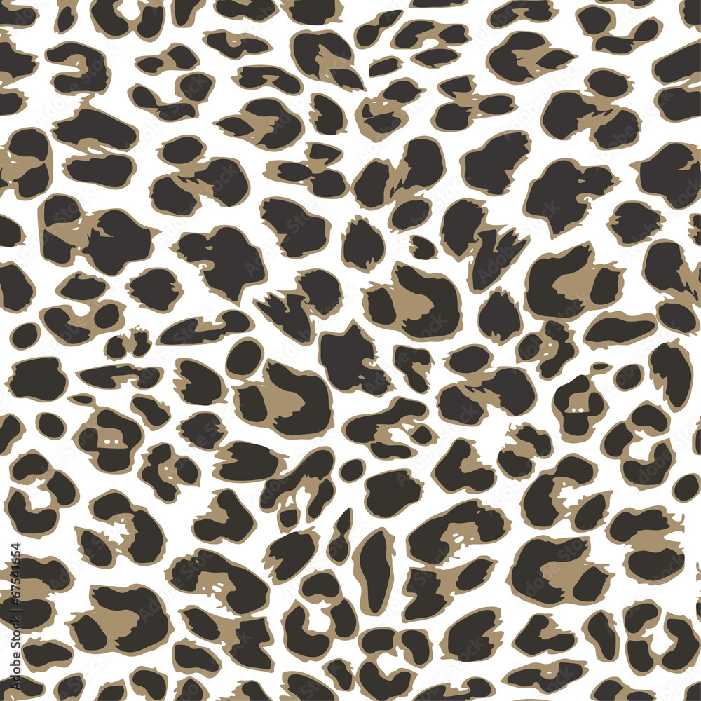 Naklejka premium Leopard seamless pattern design, vector illustration background