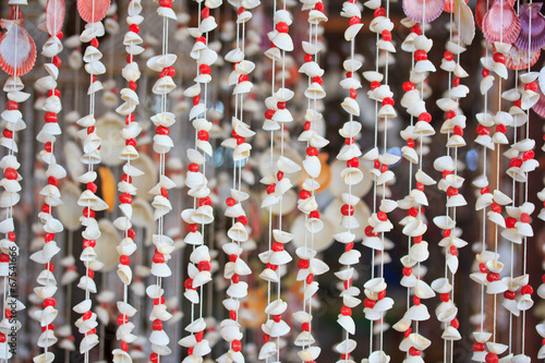 Sea shell mobile as house decoration