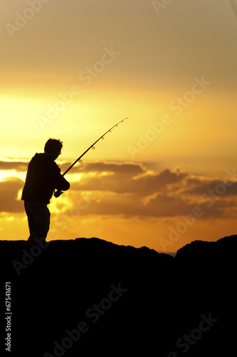 Fishing in the early morning