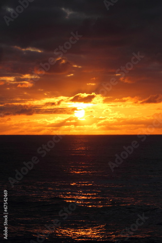 Scottish sunset over the North Sea