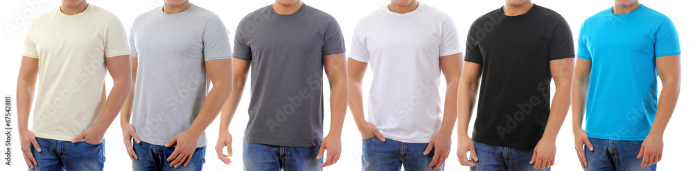 t-shirt on a young man - obrazy, fototapety, plakaty 