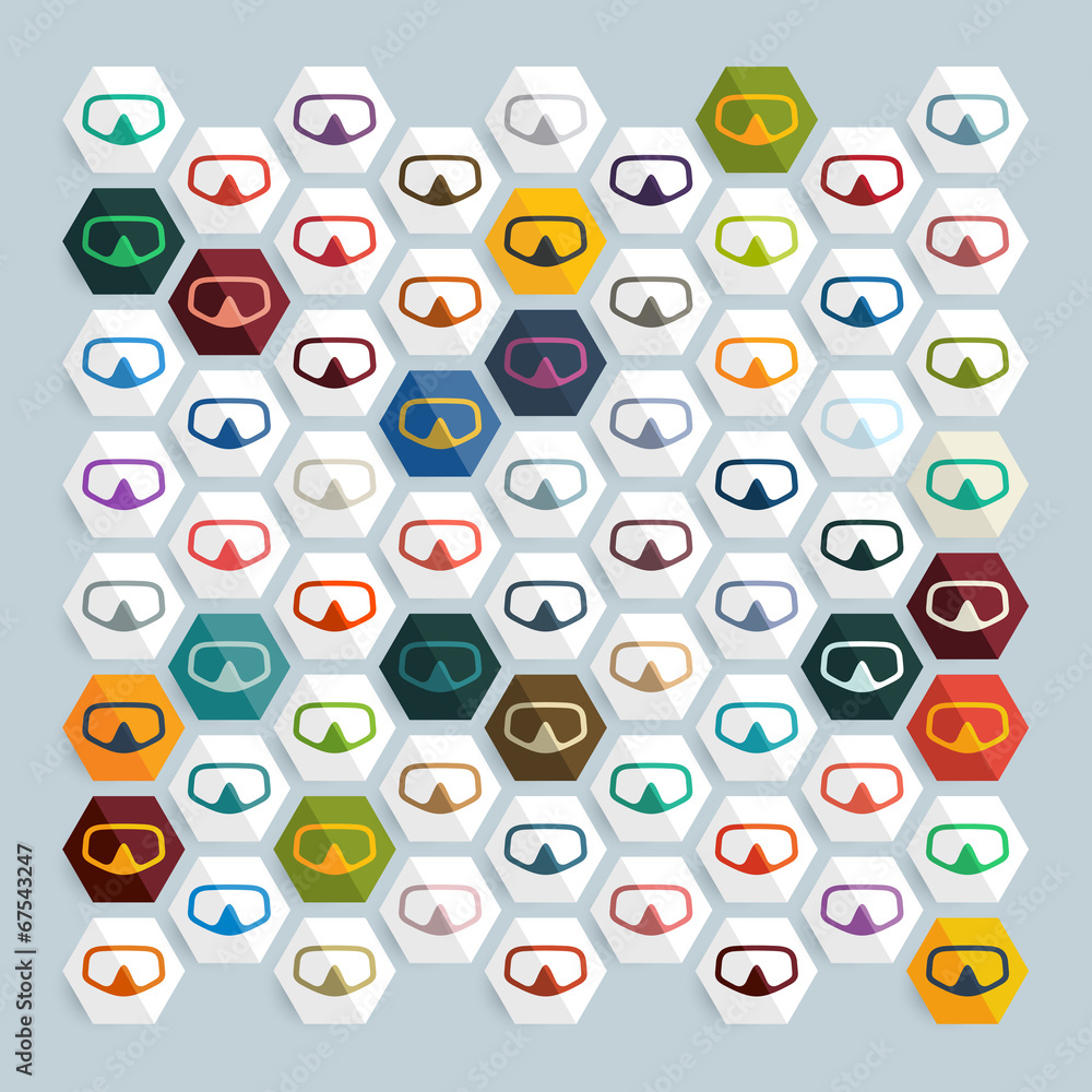 Flat design: mask Flat design: mask