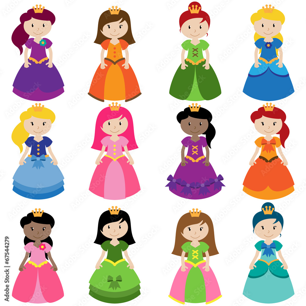 Vector Collection of Pretty Princesses Vector Collection of Pretty Princesses