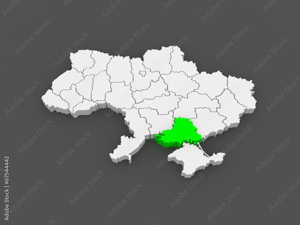 Map of Kherson region. Ukraine.