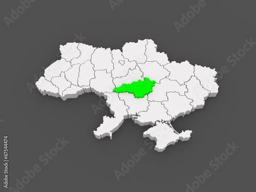 Map of Kirovohrad region. Ukraine.