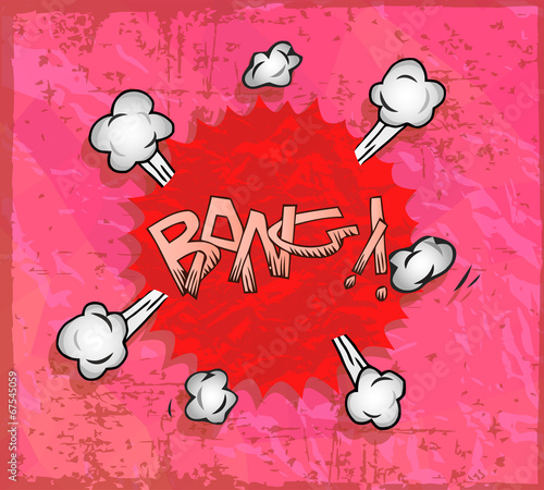 poster with Boom comic strip