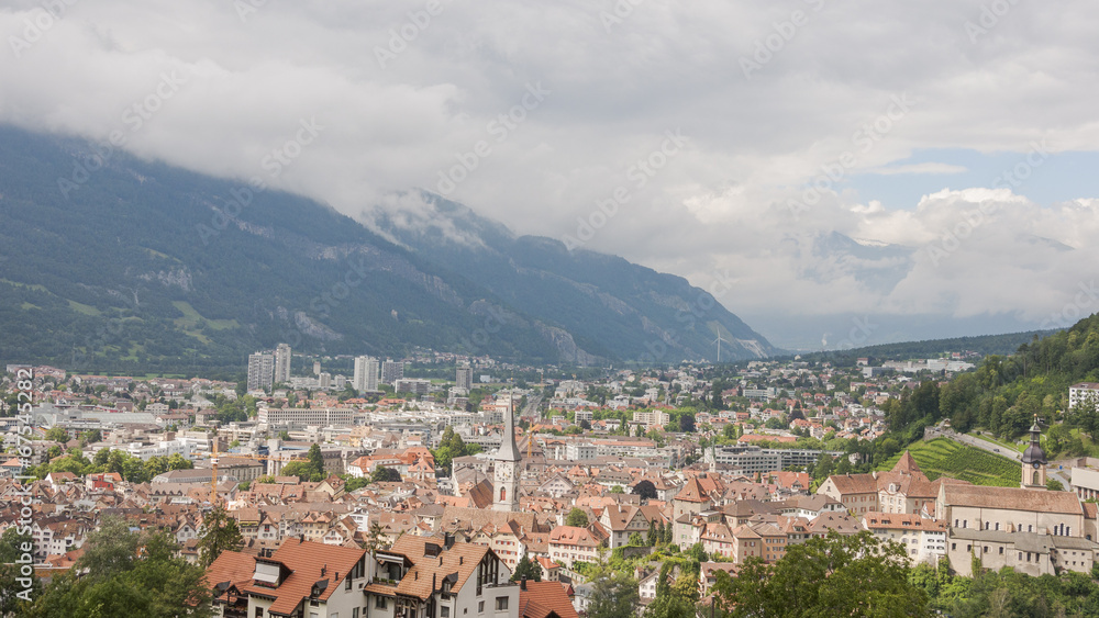 Chur, Stadt, Altstadt, Aussicht, Graubünden, Alpen, Schweiz