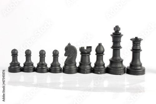 chess pieces isolated on a white background