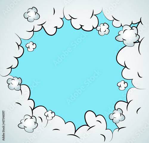 Fototapeta Naklejka Na Ścianę i Meble -  comic sky style. Vector illustration
