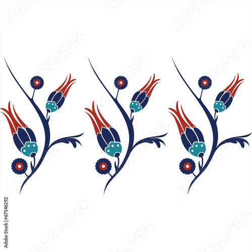 vector traditional classic ottoman tulip