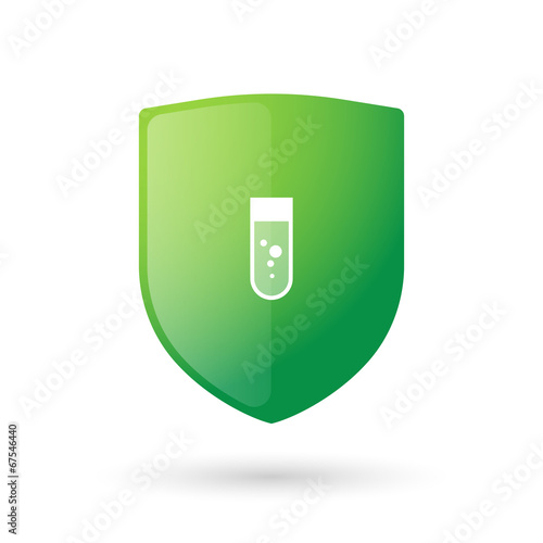 Shield icon with a chemical test tube