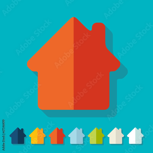 Flat design: house