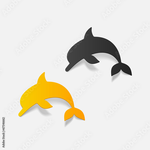 realistic design element: dolphin