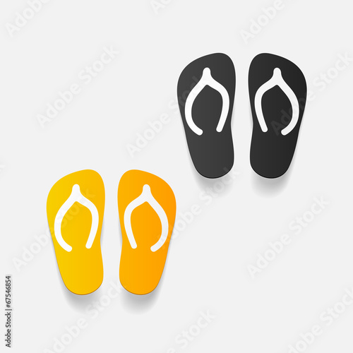 realistic design element: slippers