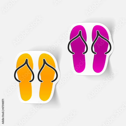 realistic design element: slippers