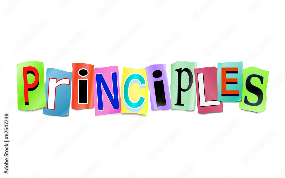 Principles concept. Principles concept.