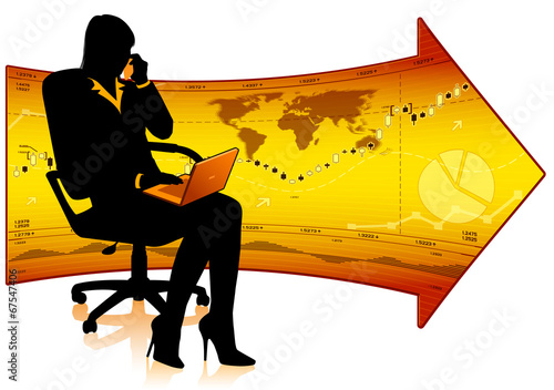 Businesswoman in chair