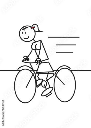 stick figure cycling female
