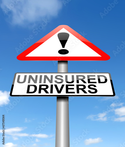 Uninsured drivers concept.
