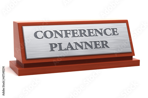 Conference planner job title on nameplate