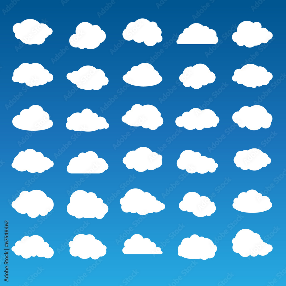 collection of vector clouds collection of vector clouds