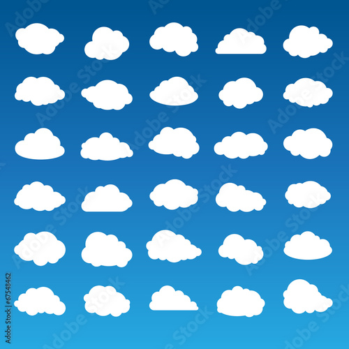 collection of vector clouds