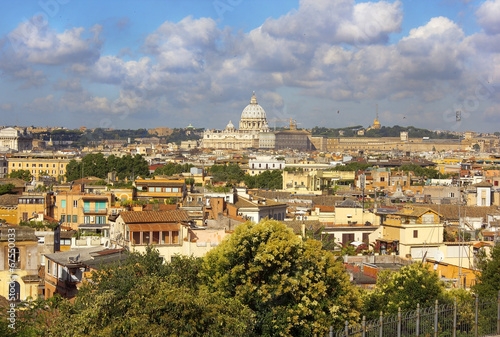 historical center of Rome from the height