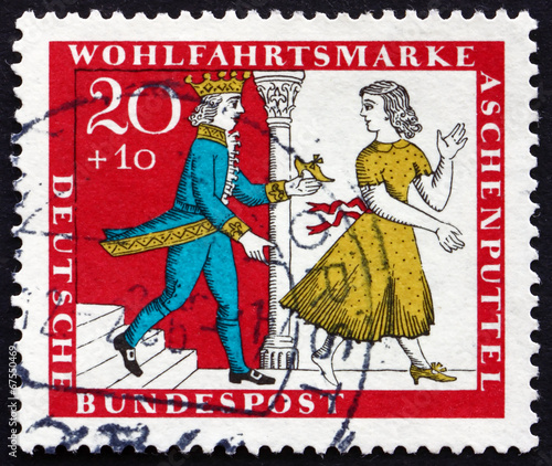 Postage stamp Germany 1965 Prince and Cinderella