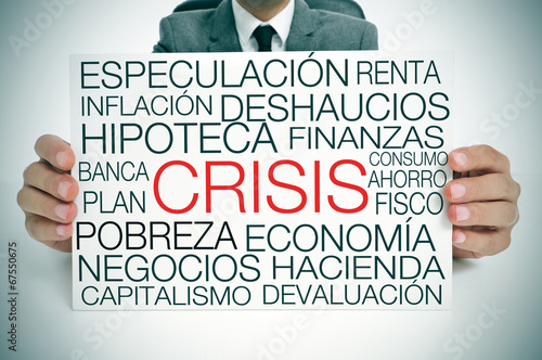 economic crisis, in spanish photo