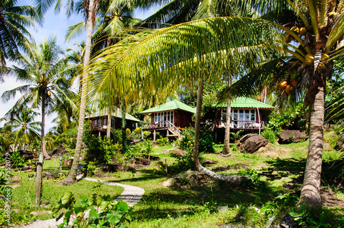 Beautiful tropical beach houses on Koh Kood island, Thailand