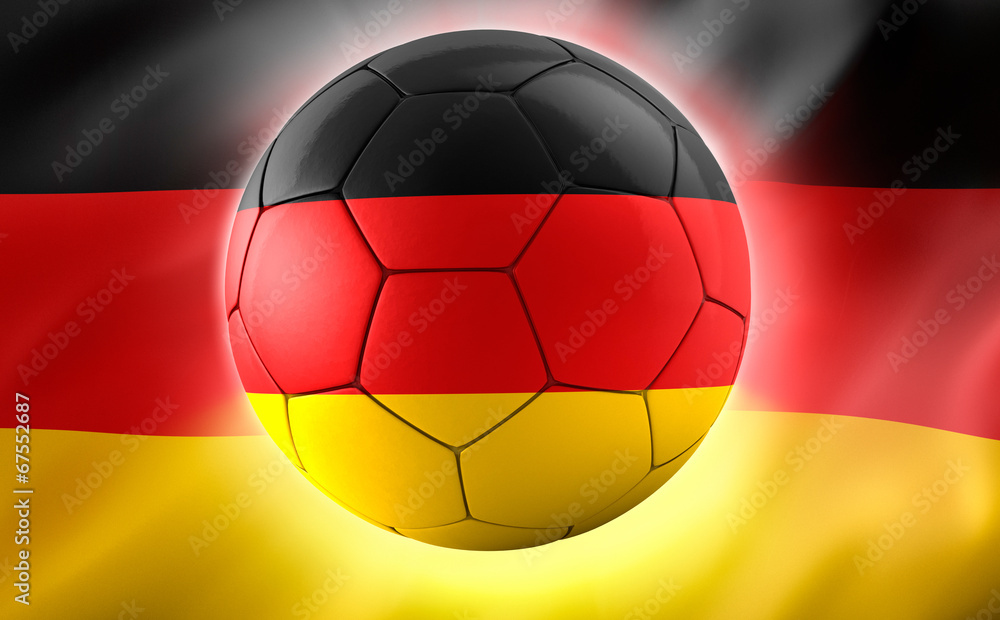Fussball vor Deutschlandfahne 2