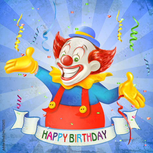 clown happy birthday