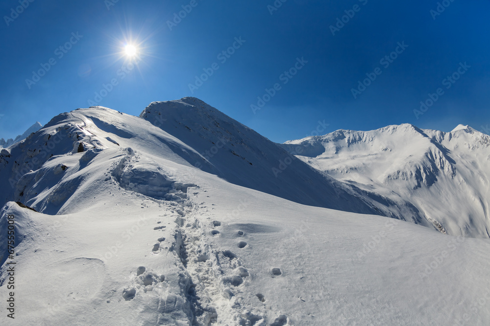 Negoiu Peak in winter