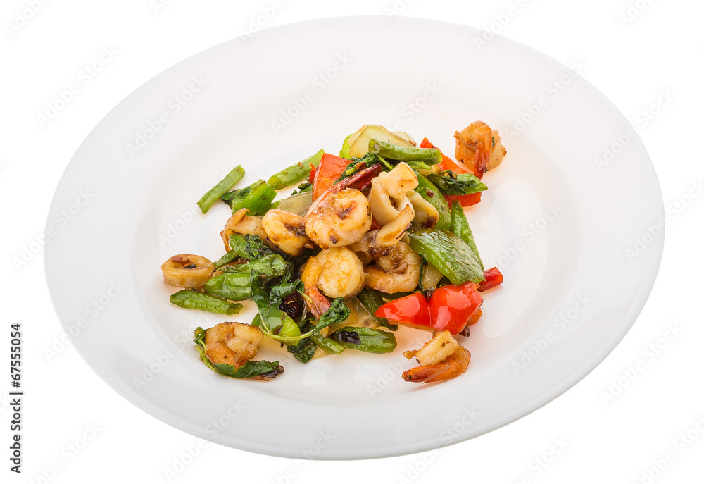 Seafood with vegetables Seafood with vegetables