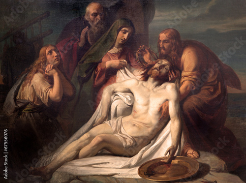 Fototapeta Brussels - Paint of Deposition from the cross.