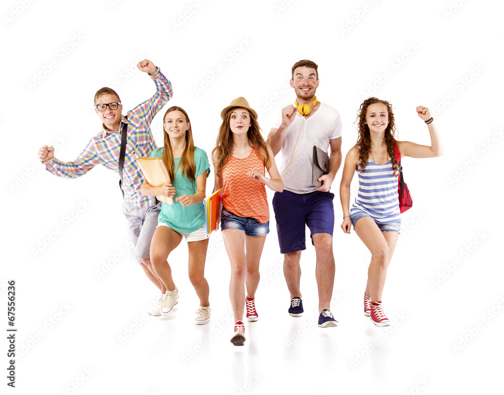 Fototapeta premium Group of happy students