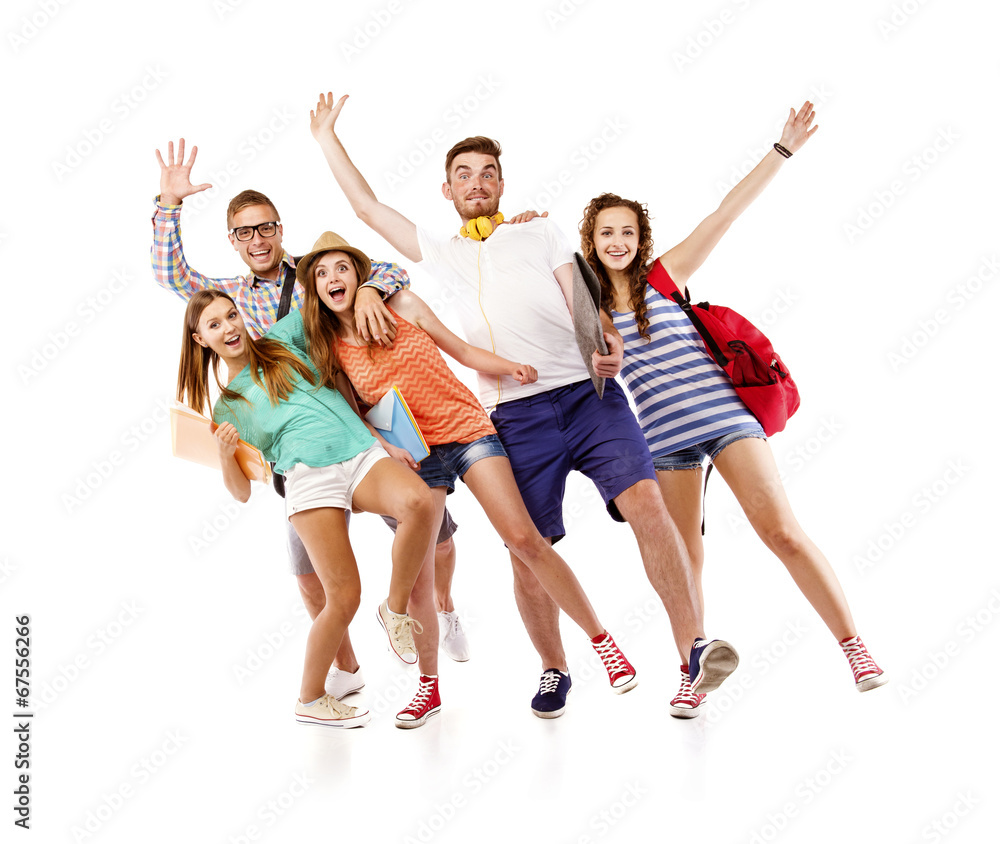 Fototapeta premium Group of happy students