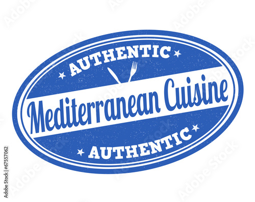 Mediterranean cuisine stamp